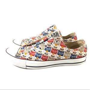 MENS CONVERSE ANDY WARHOL CAMBELLS SOUP SIZE 13